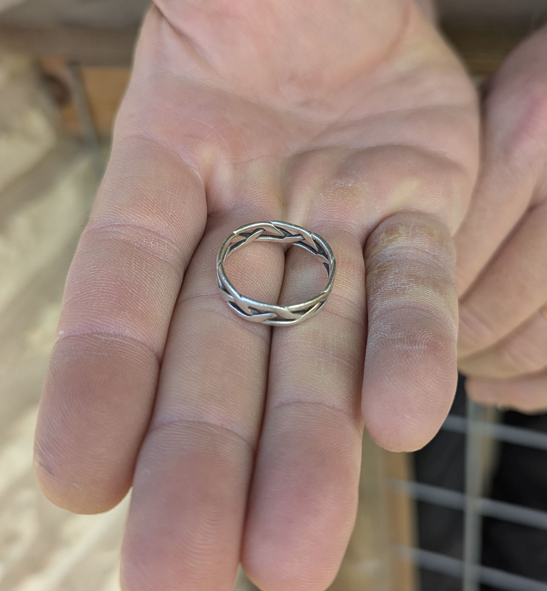 A hand full of silver